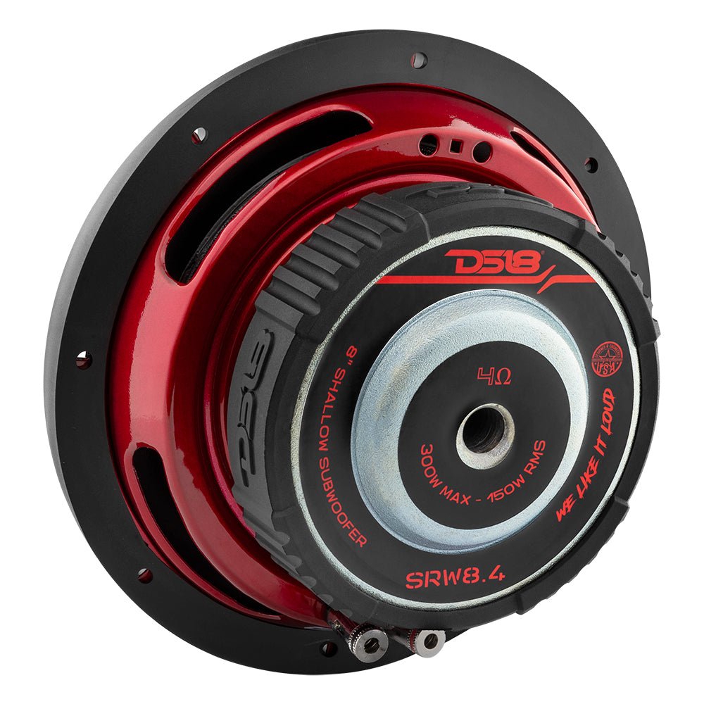 SRW Shallow-Mount 8" Subwoofer 150 Watts Rms SVC 4-Ohm