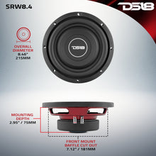 Load image into Gallery viewer, SRW Shallow-Mount 8" Subwoofer 150 Watts Rms SVC 4-Ohm