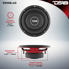 Load image into Gallery viewer, SRW Shallow-Mount 8" Subwoofer 150 Watts Rms DVC 4-Ohm