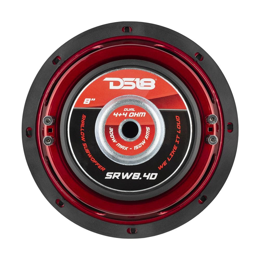 DS18 Subwoofer SRW Shallow 8 Inch Subwoofer 500 Watts Dvc 4-Ohm DS18 - SRW8.4D