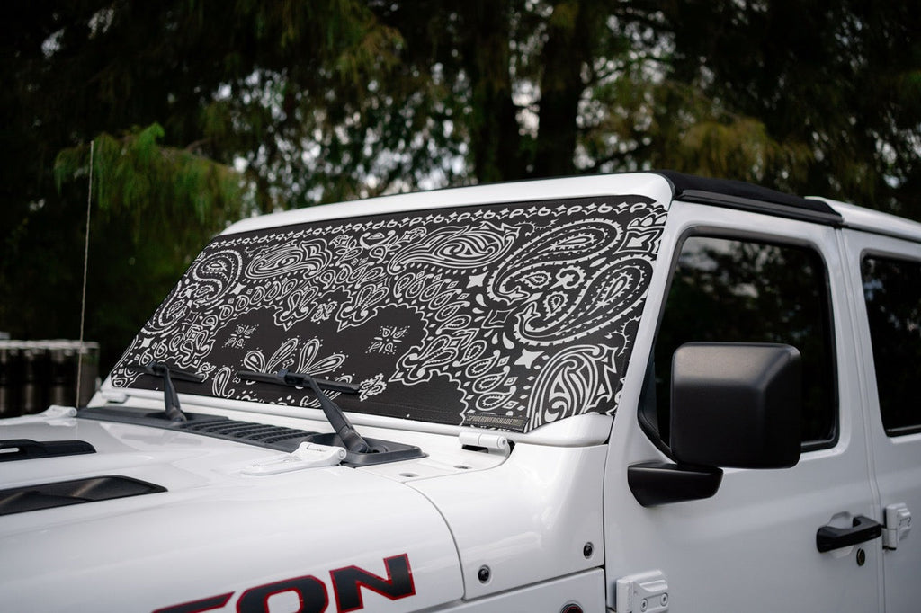 Jeep Wrangler and Jeep Gladiator Stock Printed Solar Shield (2007-2026)