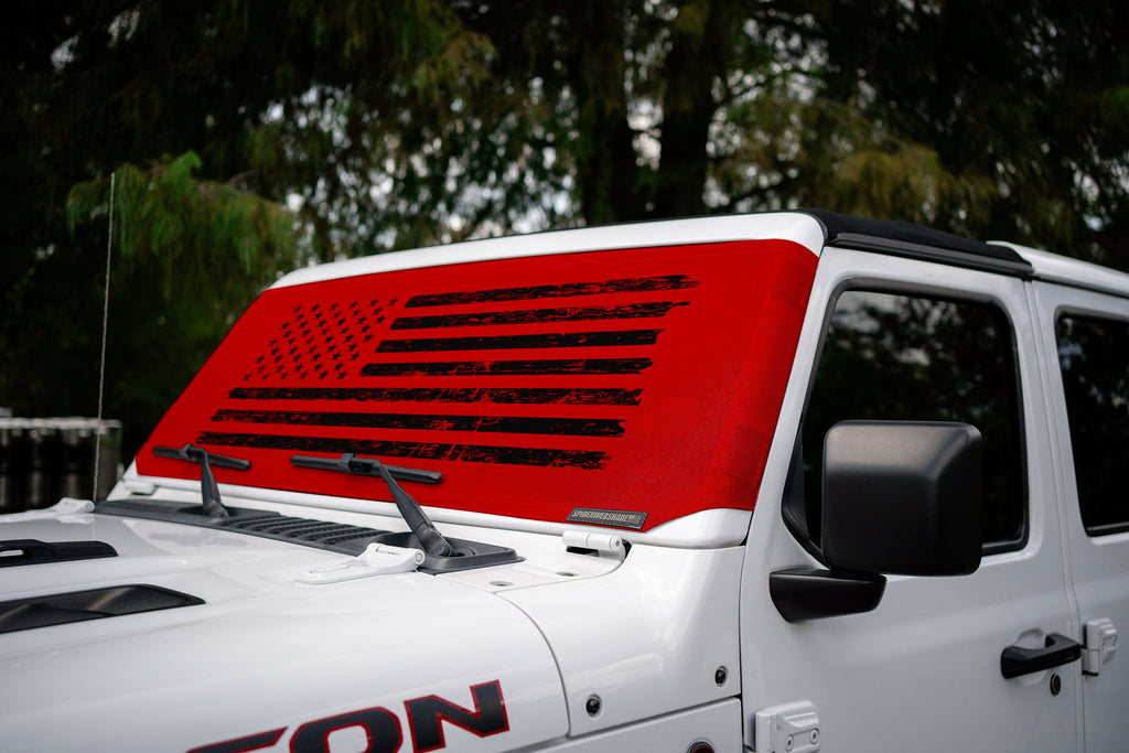 Jeep Wrangler (JL, JT, JK) and Jeep Gladiator Stock Printed Solar Shield (2007-2026)