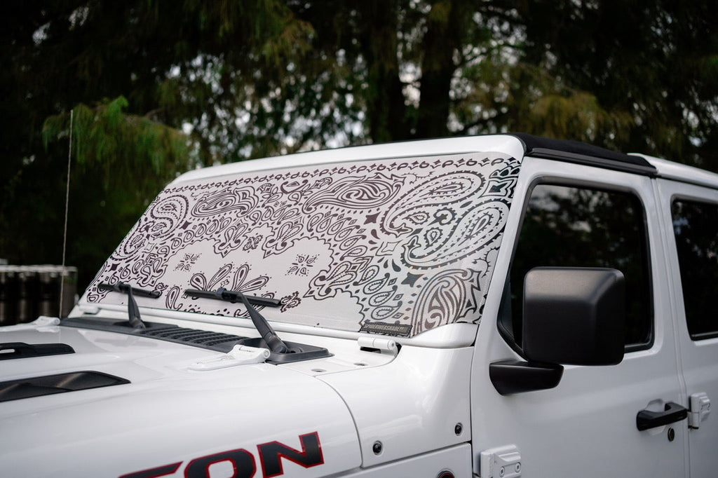 Jeep Wrangler and Jeep Gladiator Stock Printed Solar Shield (2007-2026)