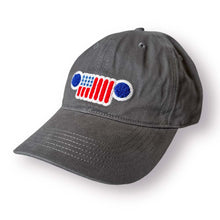 Load image into Gallery viewer, Hat - Jeep Chino Twill Ponytail with Chenille Stars and Stripes Grille Patch