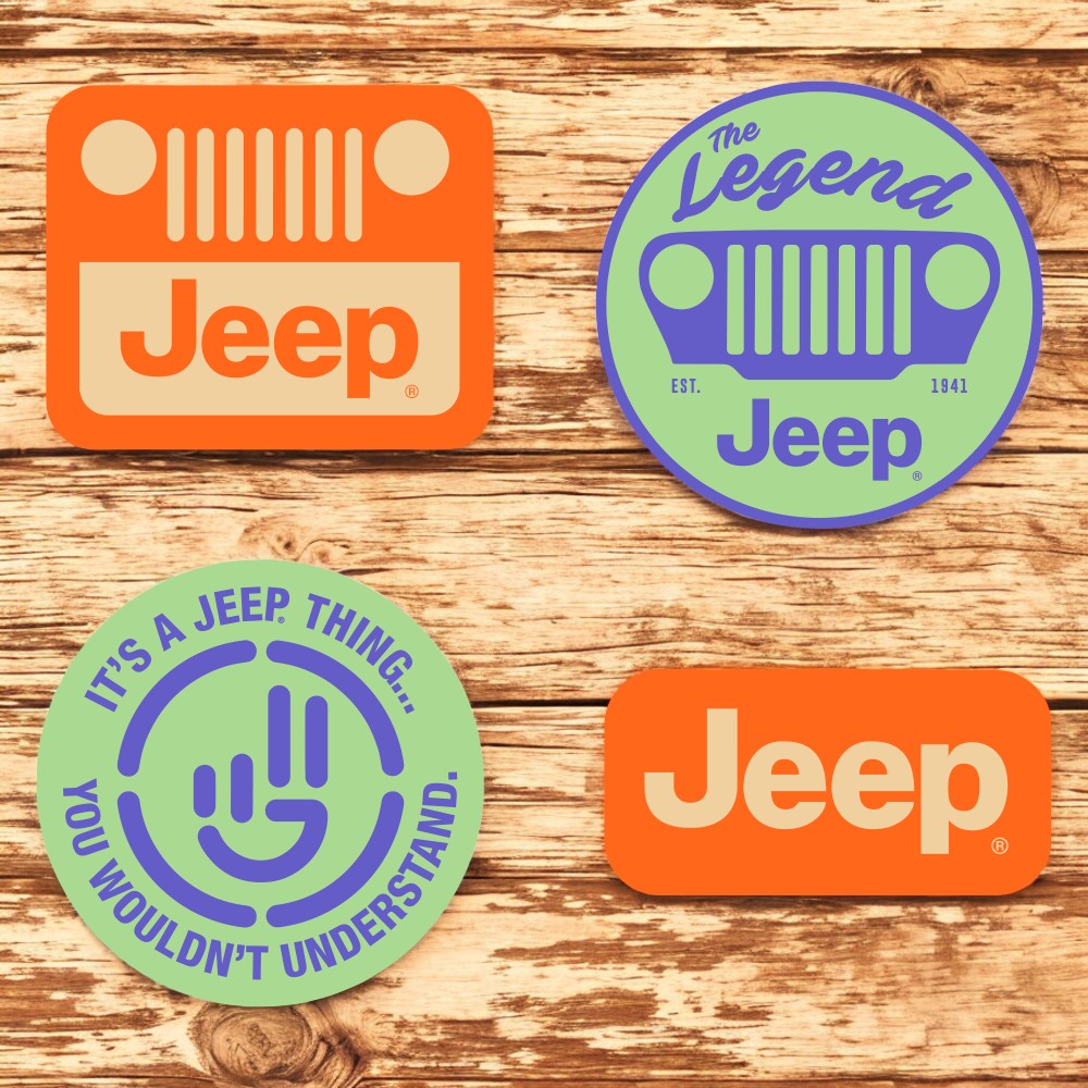 Hat - Jeep Text Flip Knit Tie-Dye - Cotton Candy