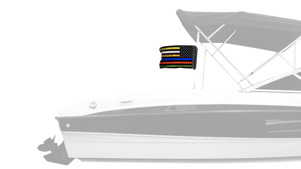 USA Subdued First Responders 12"x18" Forever Wave Flag
