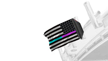 Load image into Gallery viewer, USA Subdued Thin Purple-Teal Line 12"x18" Forever Wave Flag