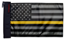 Load image into Gallery viewer, USA Subdued Thin Gold Line 12"x18" Forever Wave Flag