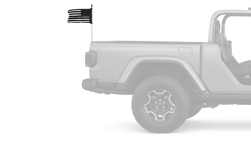 USA Subdued Thin Grey Line 12"x18" Forever Wave Flag