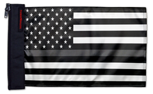 Load image into Gallery viewer, USA Subdued Thin Grey Line 12"x18" Forever Wave Flag