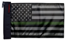Load image into Gallery viewer, USA Subdued Thin Green Line 12"x18" Forever Wave Flag