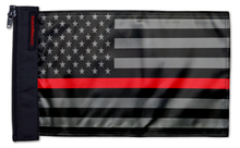 Load image into Gallery viewer, USA Subdued Thin Red Line 12"x18" Forever Wave Flag