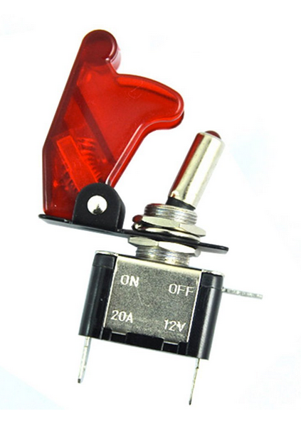 Quake LED Toggle Switch Universal Wire Harness With Inline Fuse And Toggle Switch - QWH075