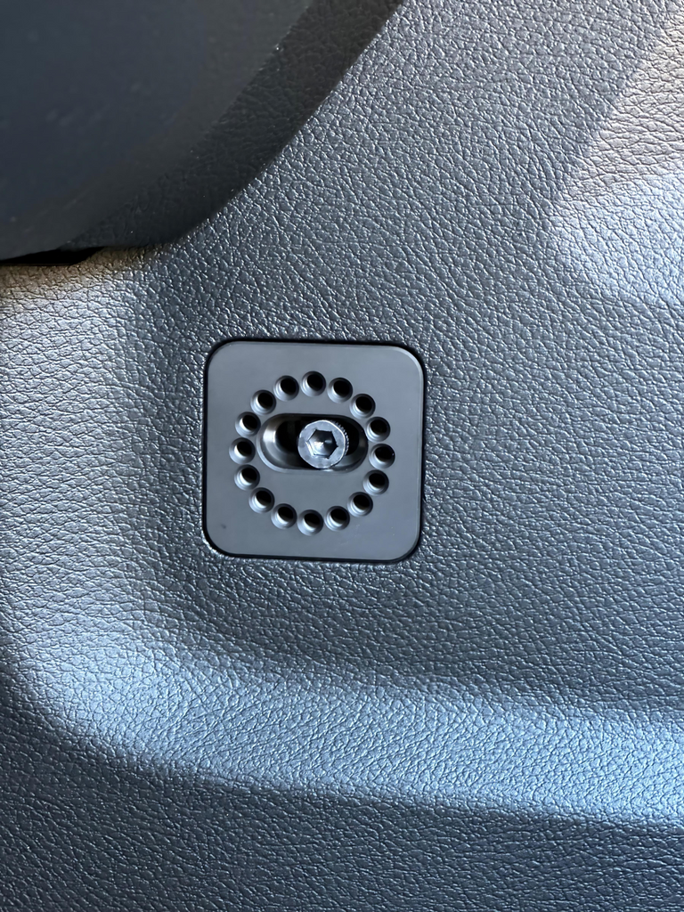 CMM Offroad square indexing base mounted on truck trim — available from Offroad Trading Company