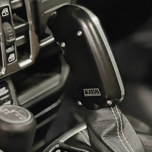 CMM Offroad billet shifter handle finish and customization example — available from Offroad Trading Company