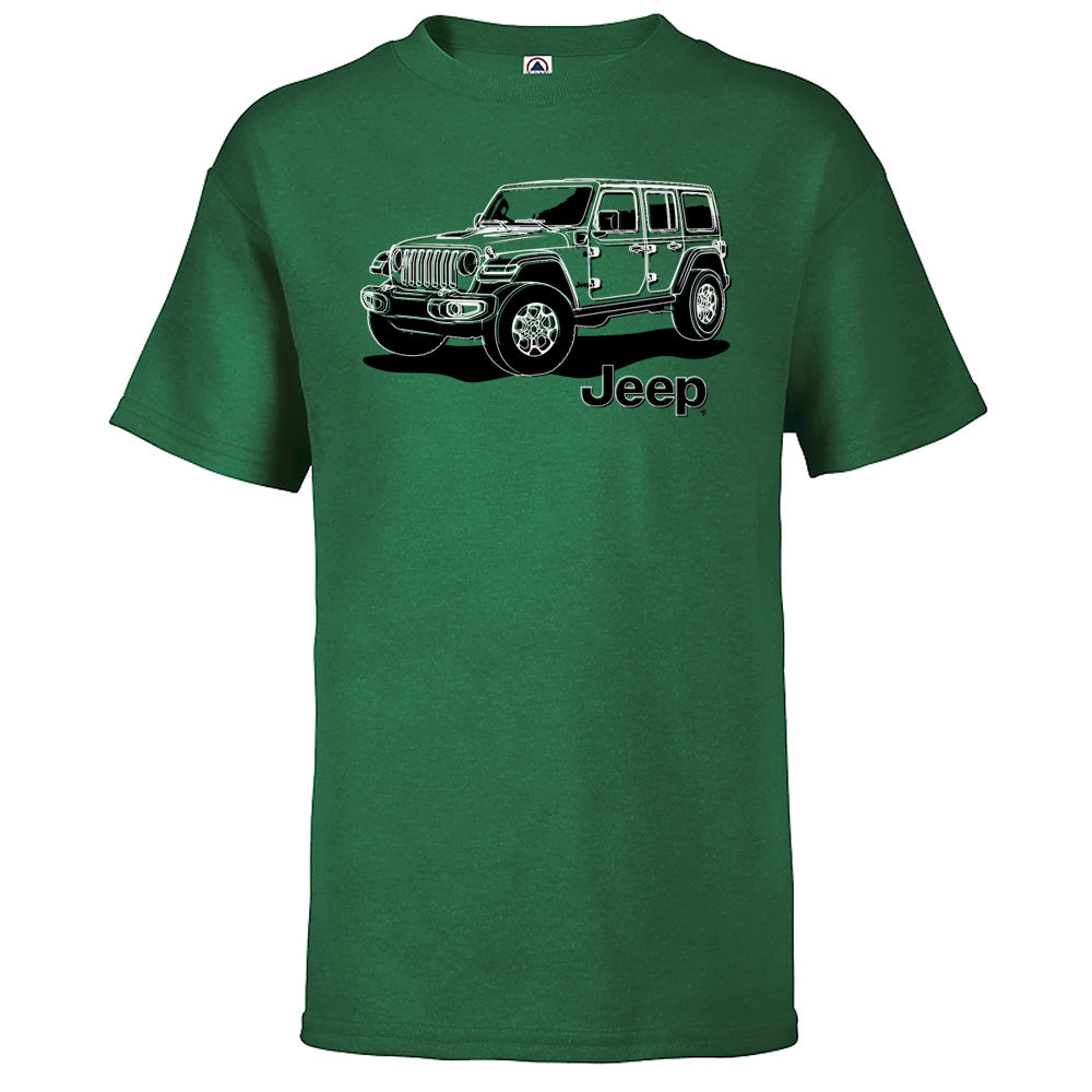 Youth T-Shirt - Jeep JL Wrangler Line Art
