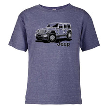 Load image into Gallery viewer, Youth T-Shirt - Jeep JL Wrangler Line Art