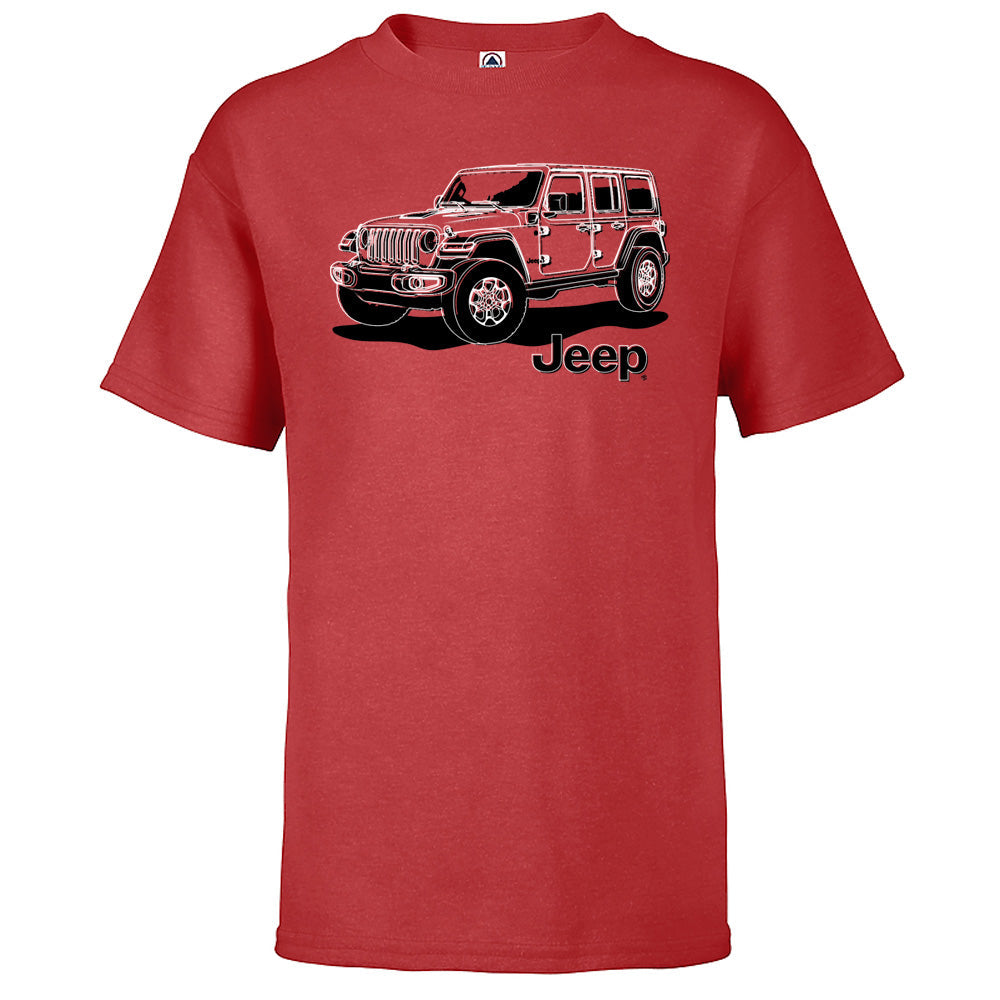 Youth T-Shirt - Jeep JL Wrangler Line Art