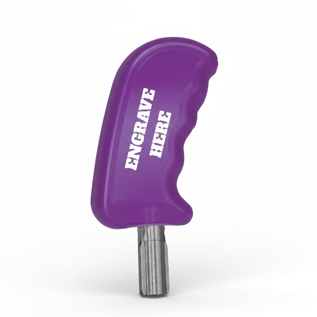CMM Offroad shifter color and custom engraving preview — available from Offroad Trading Company