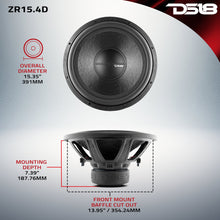 Load image into Gallery viewer, ZR 15" Subwoofer 750 Watts Rms DVC  4-Ohm