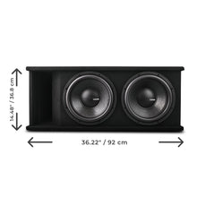 Load image into Gallery viewer, Dual 12" Loaded Subwoofer Ported Enclosure With ZR12.2 1600 Watts Rms