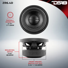Load image into Gallery viewer, ZR 6.5" Subwoofer 300 Watts Rms DVC  4-Ohm