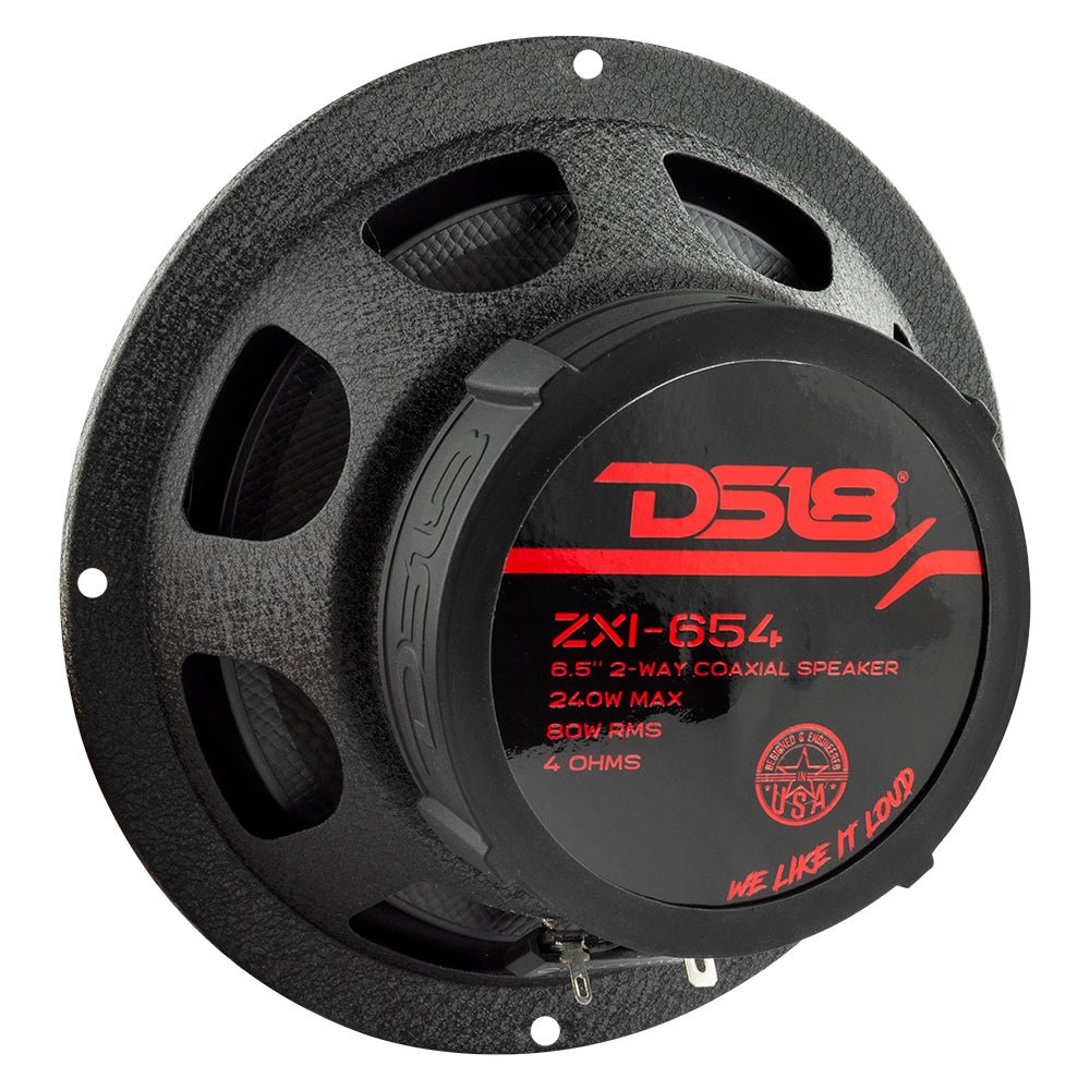 ZXI 6.5" 2-Way Coaxial Speakers with Glass Fiber Cone | 80W RMS 4-Ohm