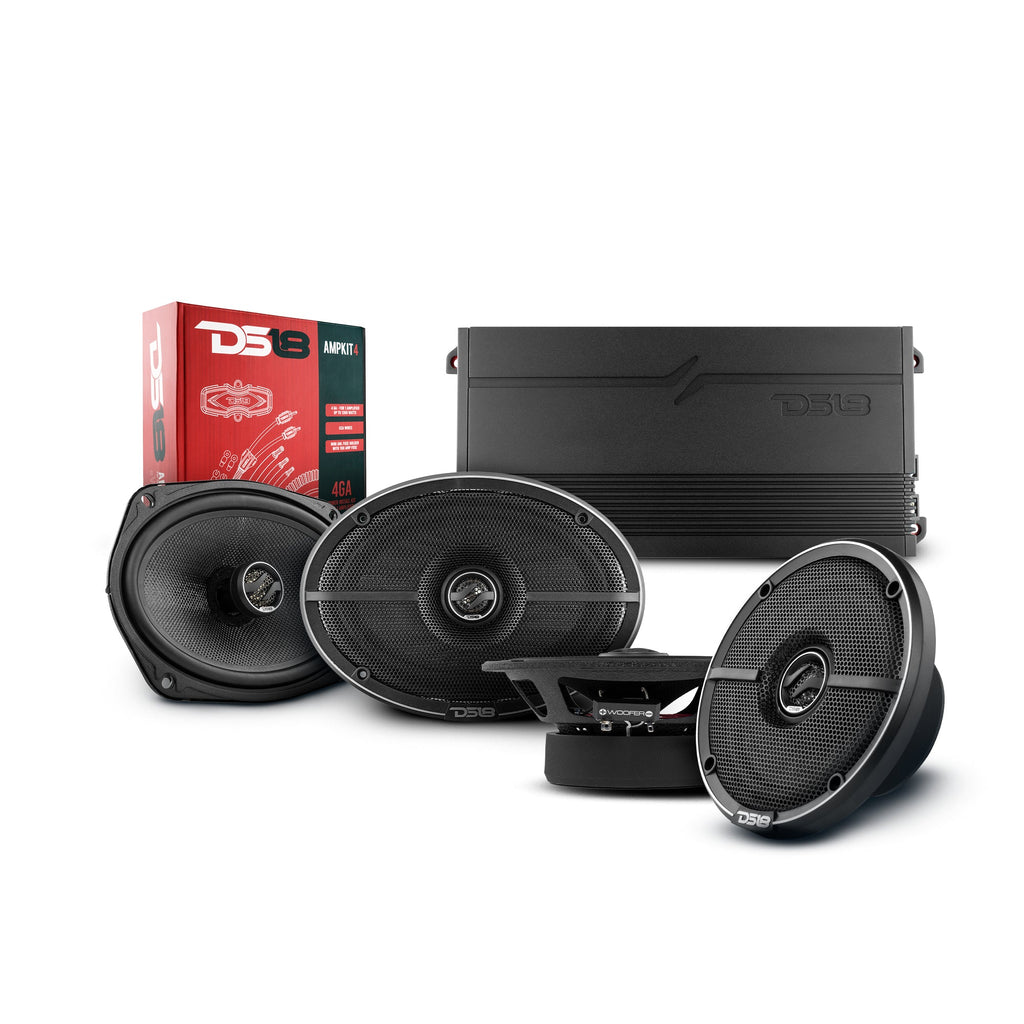 DS18  2015-2020 Ford F-150 Crew and Super Cab Front and Back Doors Speaker Better Upgrade/Replacement Package 1800 Watts