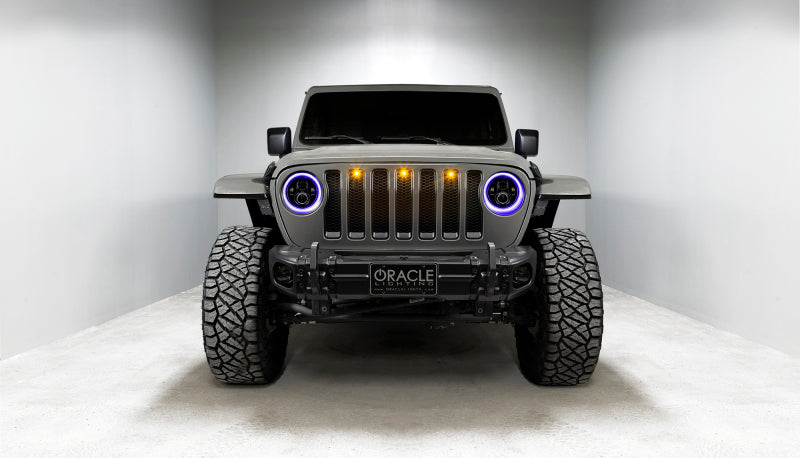 ORACLE Lighting Headlights Oracle Jeep Wrangler JL/Gladiator JT 7in. High Powered LED Headlights (Pair) - Dynamic SEE WARRANTY