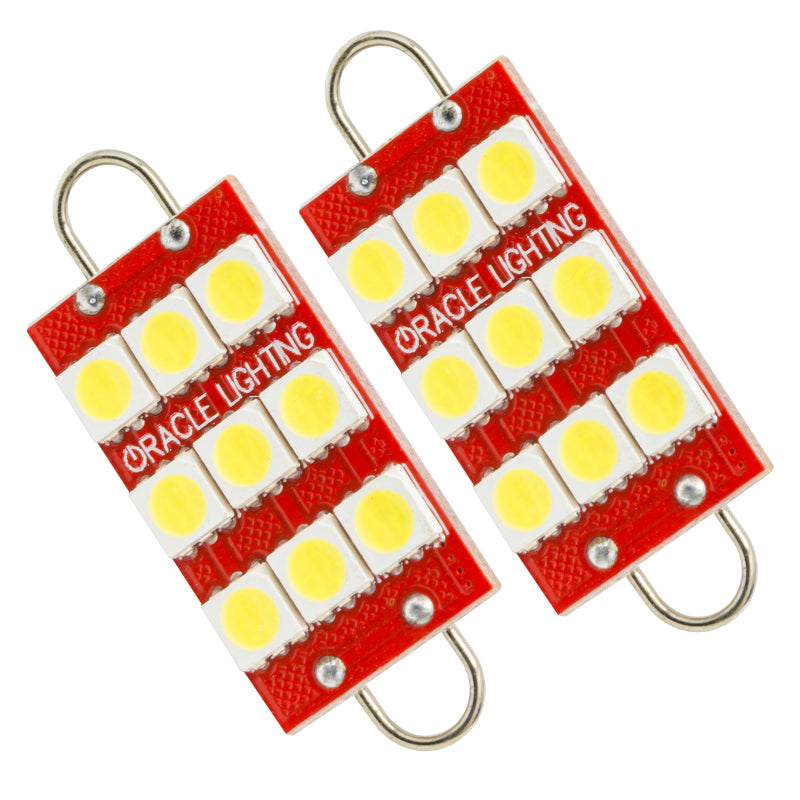 ORACLE Lighting Bulbs Oracle 44MM 6 LED 3 Chip - Loop Festoon Bulbs (Pair) - White SEE WARRANTY