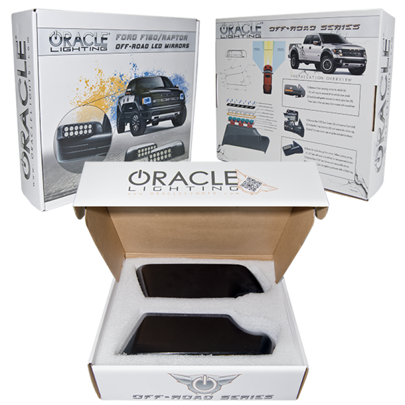ORACLE Lighting Light Bars & Cubes Oracle 09-14 Ford F150/Raptor Off-Road Mirrors - 6000K SEE WARRANTY