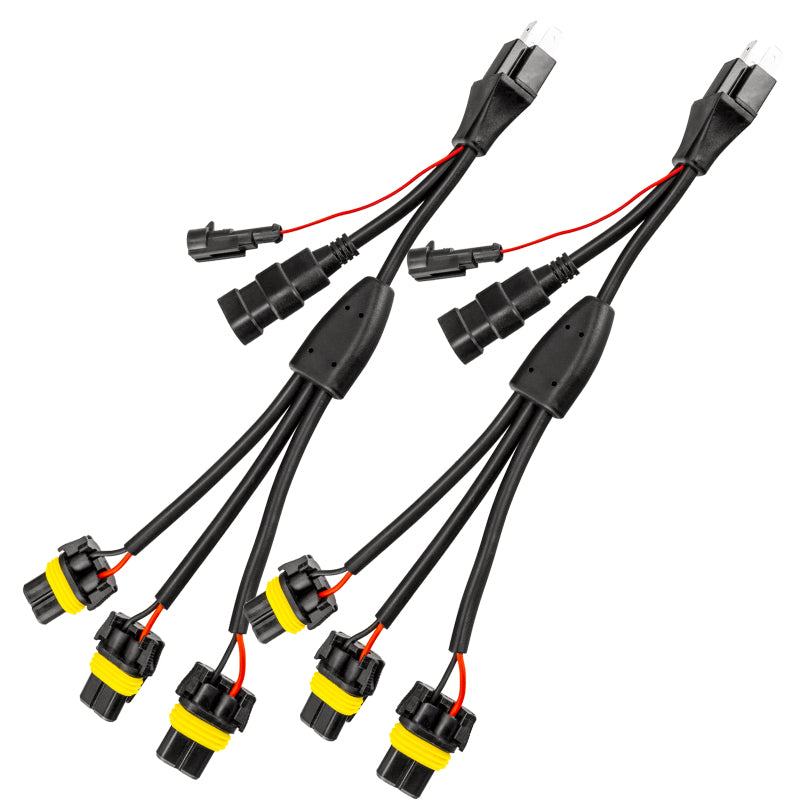 ORACLE Lighting Light Accessories and Wiring Oracle Vector H4 Headlight Wiring Harness (Pair- Euro Export Model) SEE WARRANTY