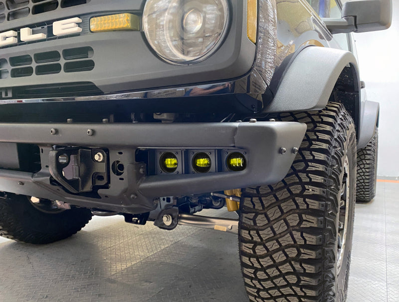 ORACLE Lighting Fog Lights Oracle High 21-22 Ford Bronco Triple LED Fog Light kit for Steel Bumper SEE WARRANTY