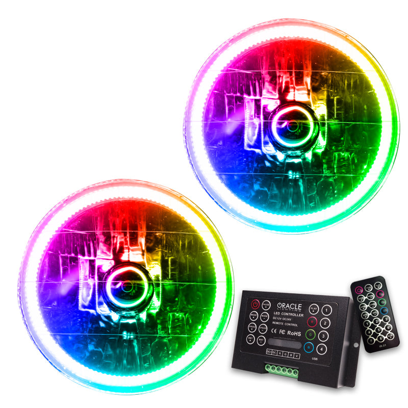 ORACLE Lighting Headlights Oracle 97-06 Jeep Wrangler TJ SMD HL - ColorSHIFT w/ 2.0 Controller SEE WARRANTY