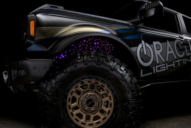 ORACLE Lighting Light Accessories and Wiring Oracle Lighting Fiber Optic Wheel Liner ColorSHIFT RGBW Kit-40W LED/600 Fibers