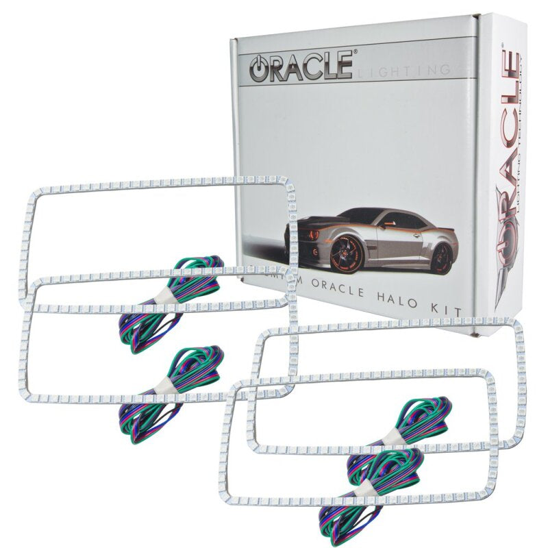 ORACLE Lighting Headlights Oracle GMC Sierra 07-13 Halo Kit (New Square Ring Design) - ColorSHIFT w/ BC1 Cntrl SEE WARRANTY