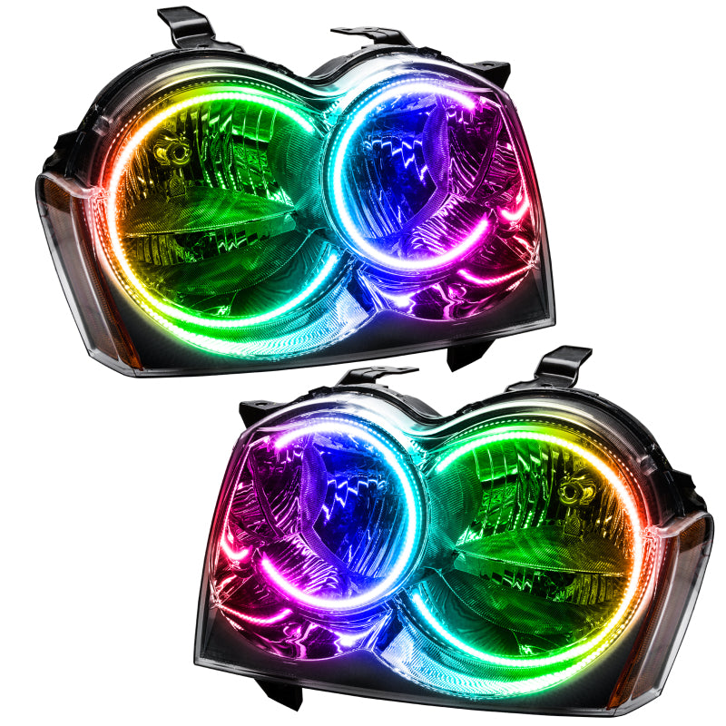 ORACLE Lighting Headlights Oracle 05-07 Jeep Grand Cherokee SMD HL (Non-HID) - ColorSHIFT w/ 2.0 Controller SEE WARRANTY