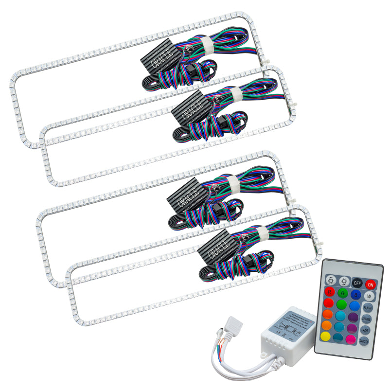 ORACLE Lighting Headlights Oracle Ford F250 05-07 Halo Kit - ColorSHIFT w/ Simple Controller SEE WARRANTY