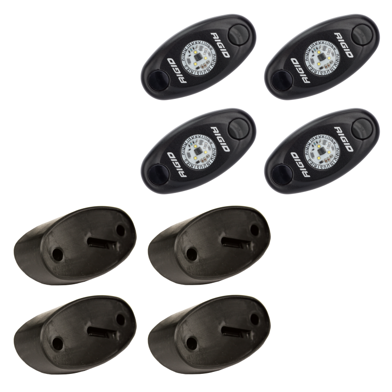 Rigid Industries Sidemarkers & Indicators Rigid Industries Rock Light Kit- Cool White (4 lights)
