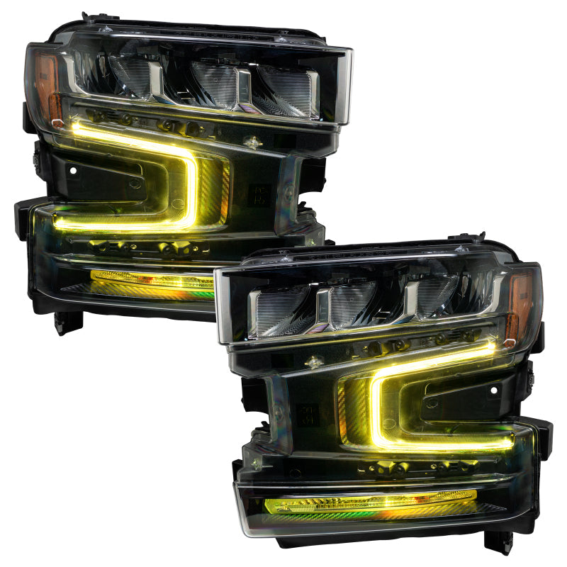 ORACLE Lighting Headlights Oracle 19-21 Chevy Silverado 1500 RGB+W Headlight DRL Upgrade Kit - ColorSHIFT SEE WARRANTY