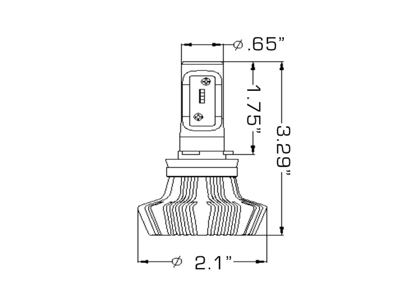 ORACLE Lighting Bulbs Oracle H16 4000 Lumen LED Headlight Bulbs (Pair) - 6000K SEE WARRANTY