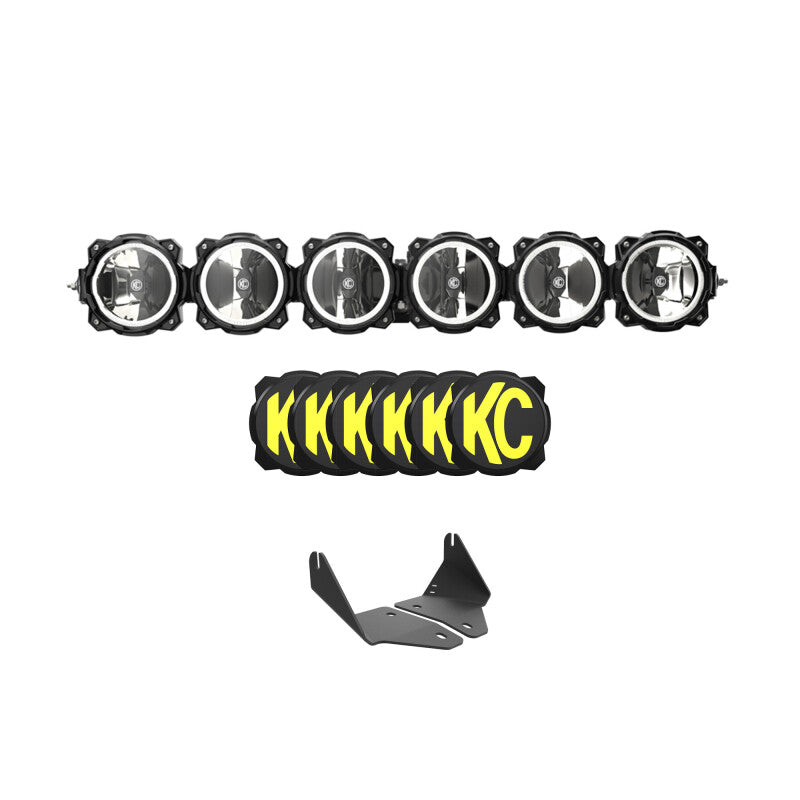 KC HiLiTES Light Bars & Cubes KC HiLiTES 2020+ Polaris RZR Turbo R/Pro XP 39in. Pro6 Gravity LED 6-Light 120w Combo Beam