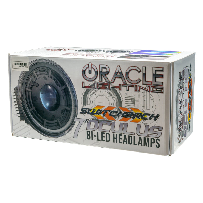 ORACLE Lighting Light Bars & Cubes ORACLE Lighting 0718 Jeep Wrangler JK Oculus 7in Switchback BiLED Projector Headlights SEE WARRANTY