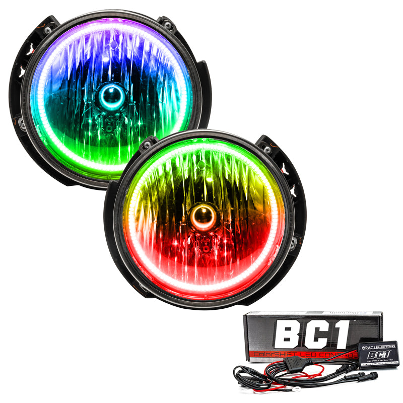 ORACLE Lighting Headlights Oracle 07-16 Jeep Wrangler JK SMD HL - ColorSHIFT w/ BC1 Controller SEE WARRANTY