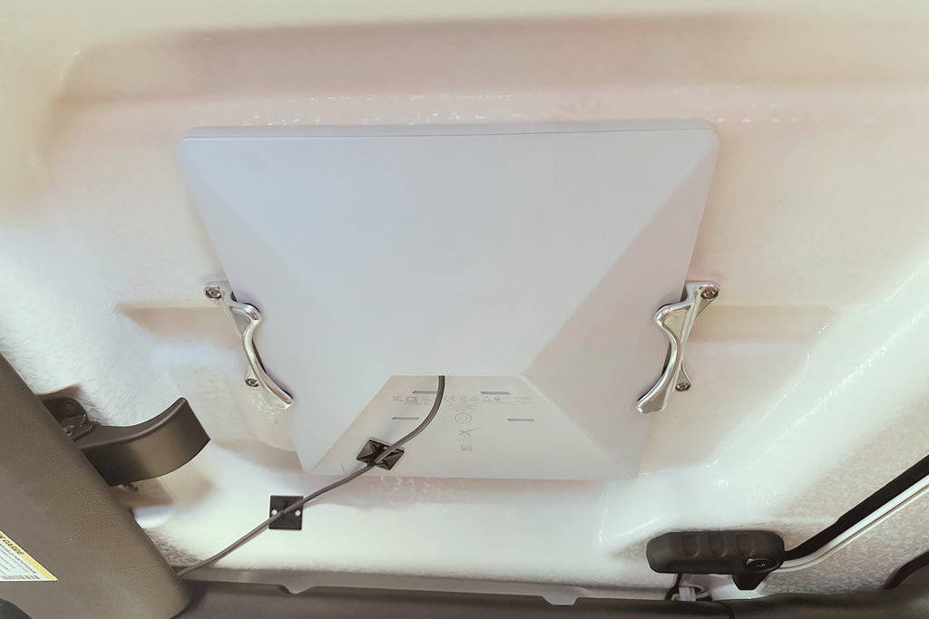 CMM Offroad starlink Mini installed inside Jeep Freedom Panel — available from Offroad Trading Company