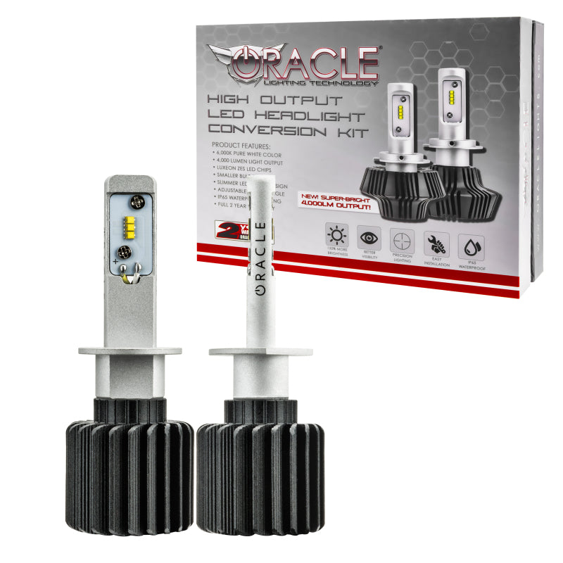 ORACLE Lighting Bulbs Oracle H1 4000 Lumen LED Headlight Bulbs (Pair) - 6000K SEE WARRANTY
