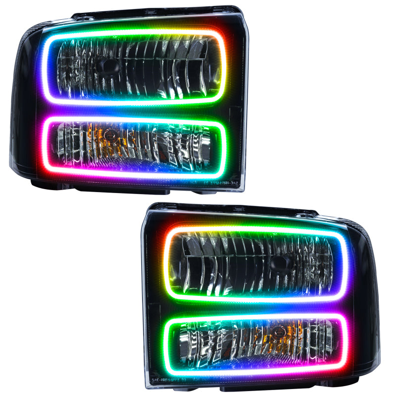 ORACLE Lighting Headlights Oracle 05 Ford Excursion SMD HL - Black - ColorSHIFT w/ Simple Controller SEE WARRANTY