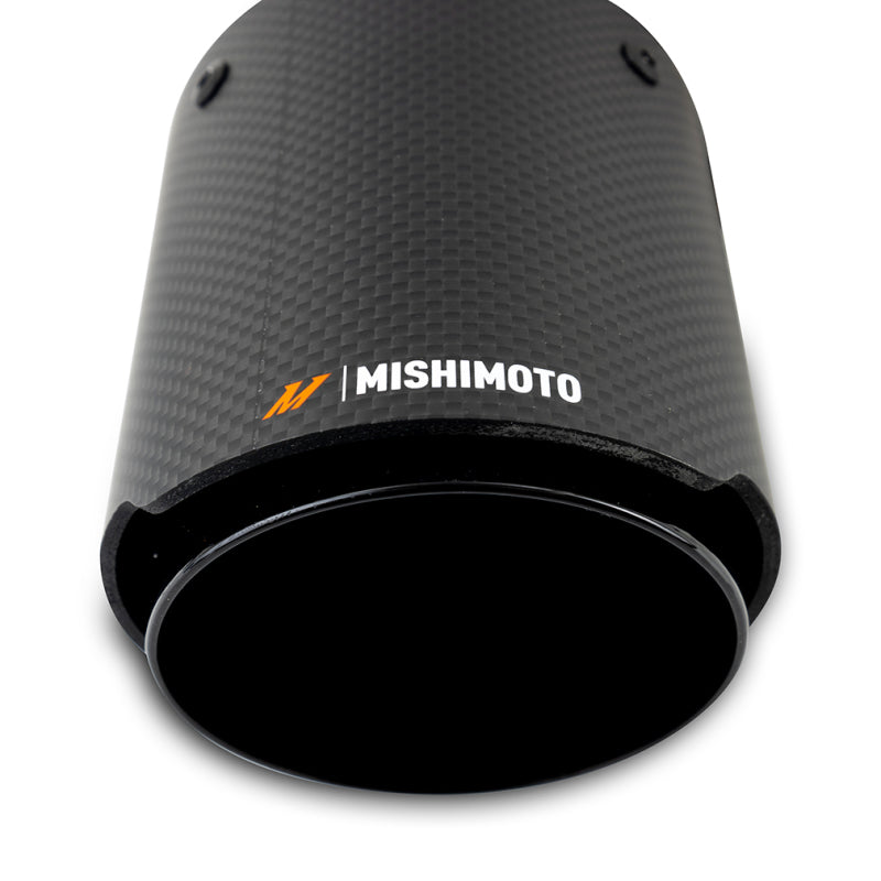 Mishimoto Muffler Mishimoto 2x Carbon Fiber Muffler Tip 2.5in Inlet 3.5in Outlet Black