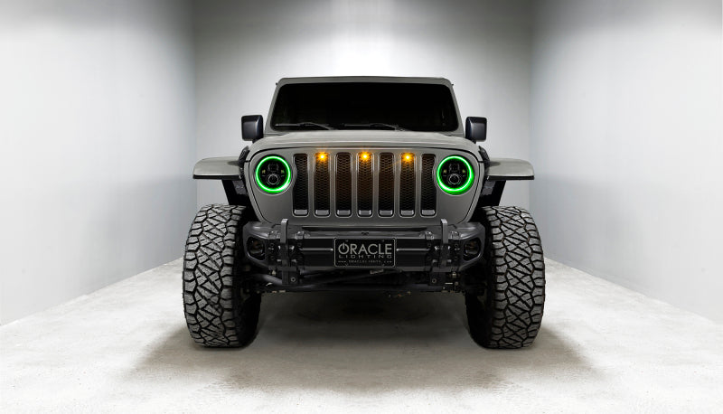 ORACLE Lighting Headlights Oracle Jeep Wrangler JL/Gladiator JT 7in. High Powered LED Headlights (Pair) - Dynamic SEE WARRANTY