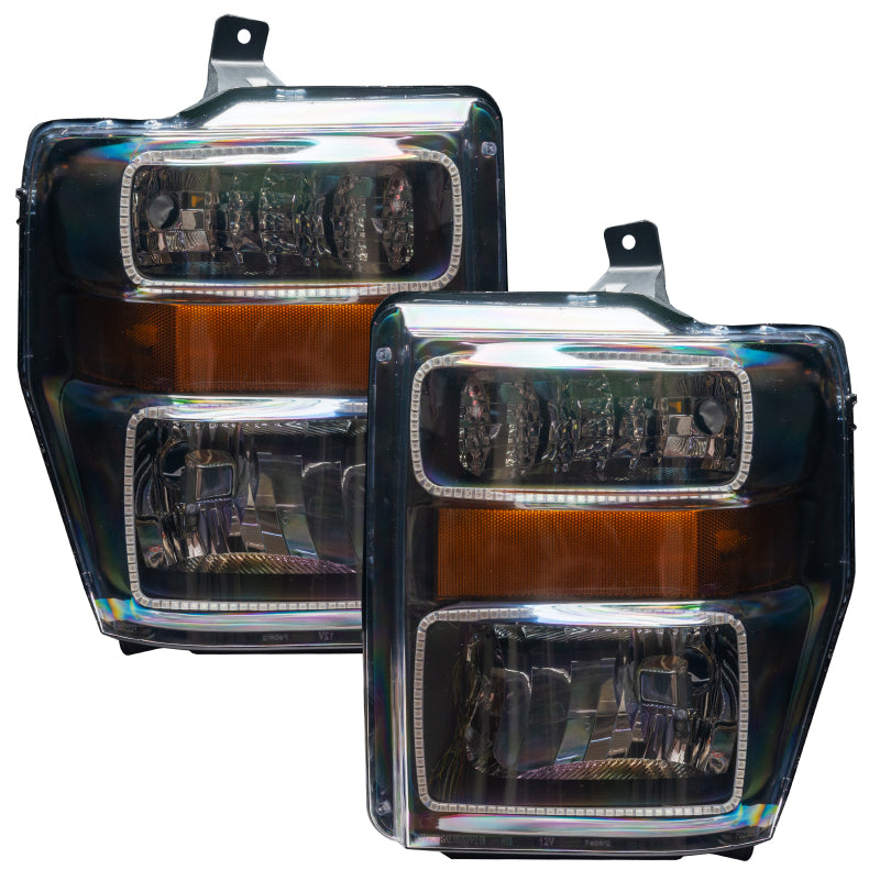 ORACLE Lighting Headlights Oracle 08-10 Ford F250/350 LED HL - Black - White SEE WARRANTY